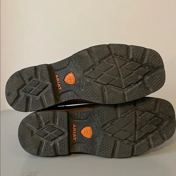 Ariat Work waterproof Oil Resistant Distressed Brown Leather Boots sz. 9.5 EE - Picture 7 of 8